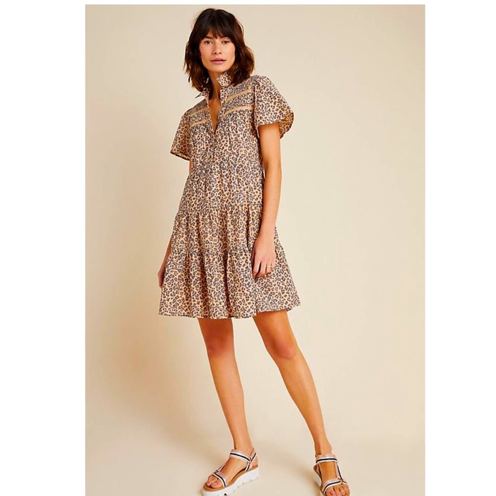 Anthropologie Leopard Dress